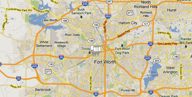 Map of Tarrant Transplant Locations